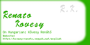 renato kovesy business card