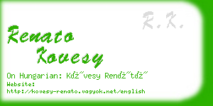 renato kovesy business card